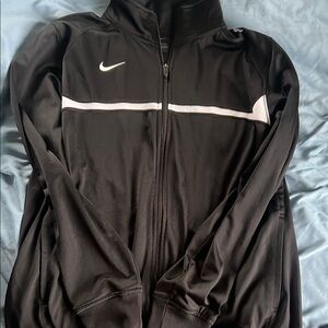 Nike Black and White Performance Jacket with High Collar